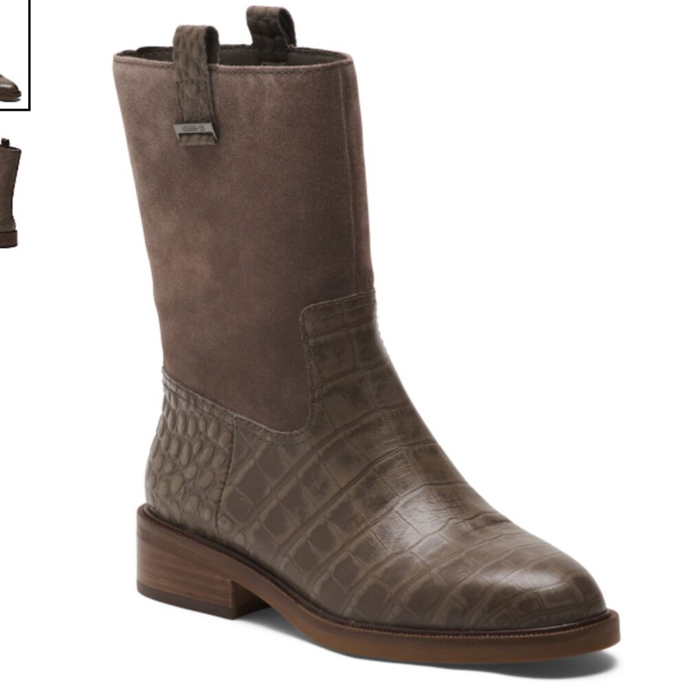 NEW VINCE CAMUTO Suede And Leather Casual Women's Boots size 7.5  MOREL